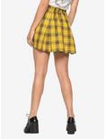Harry Potter Hufflepuff Pleated Plaid Skirt, PLAID - YELLOW, alternate