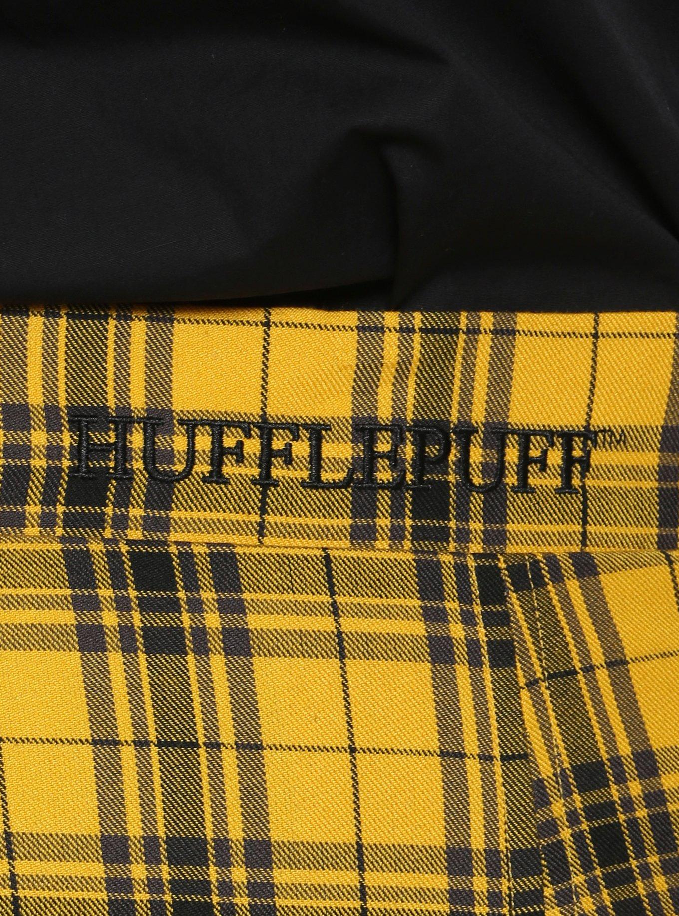 Harry Potter Hufflepuff Pleated Plaid Skirt Plus Size, PLAID - YELLOW, alternate