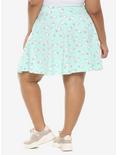Alpaca Mint Skater Skirt Plus Size, MULTI, alternate