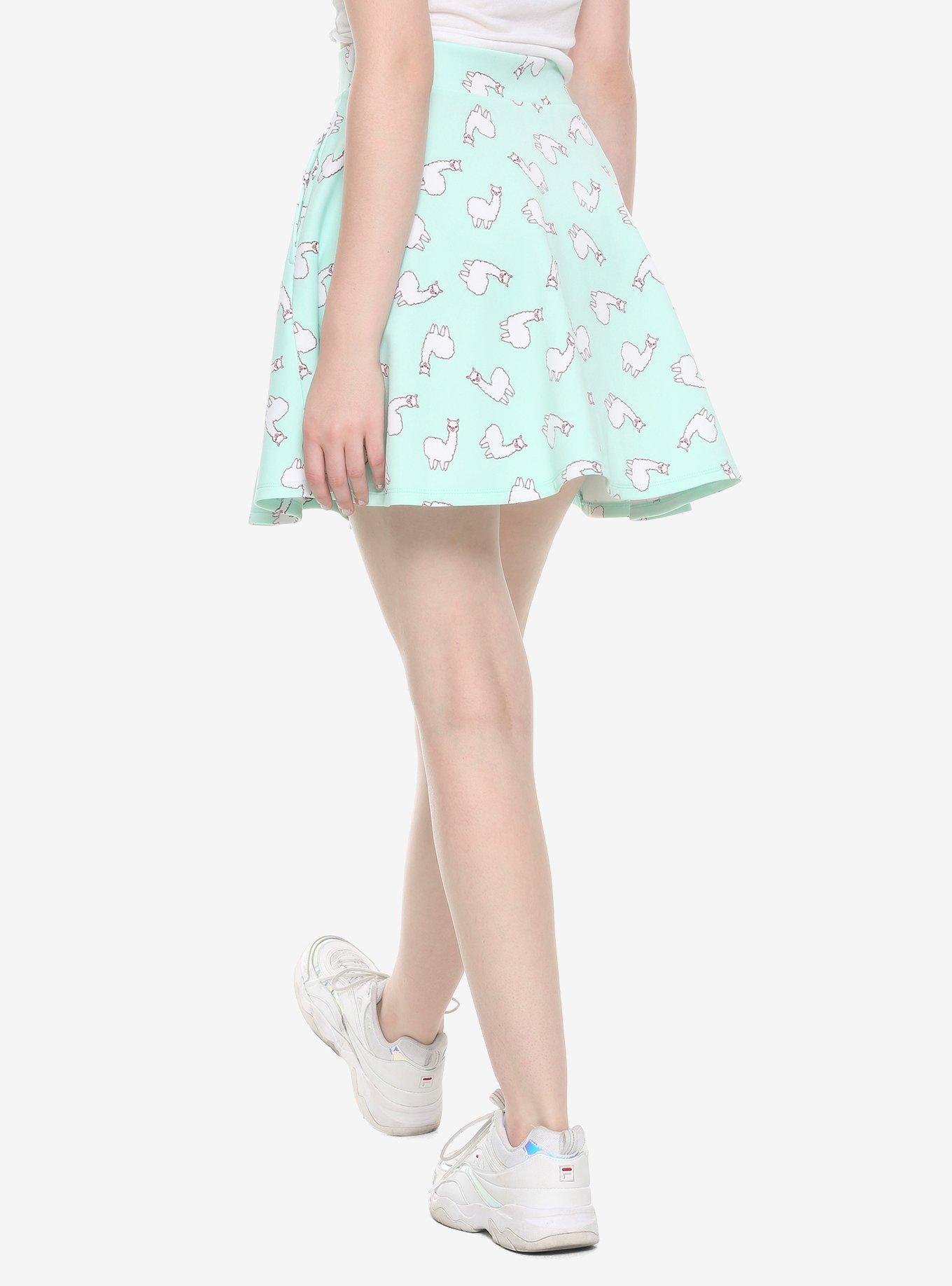 Alpaca Mint Skater Skirt, MULTI, alternate