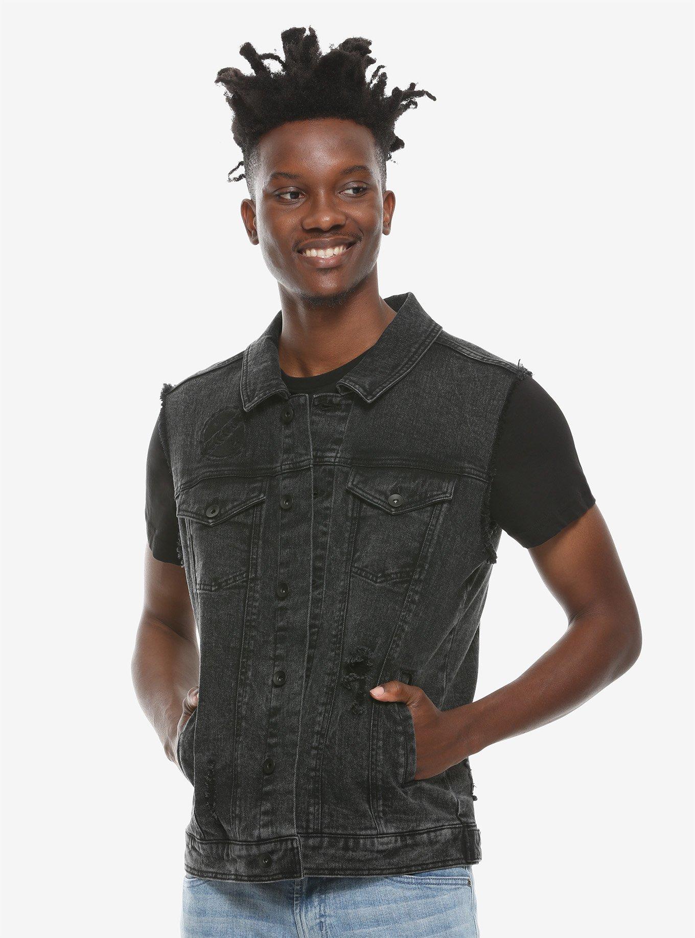 Our Universe Star Wars Mandalorian Cut-Off Denim Vest, , alternate