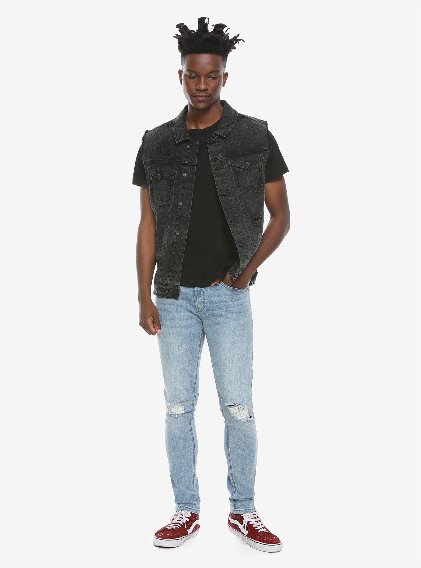 Our Universe Star Wars Mandalorian Cut-Off Denim Vest, , alternate
