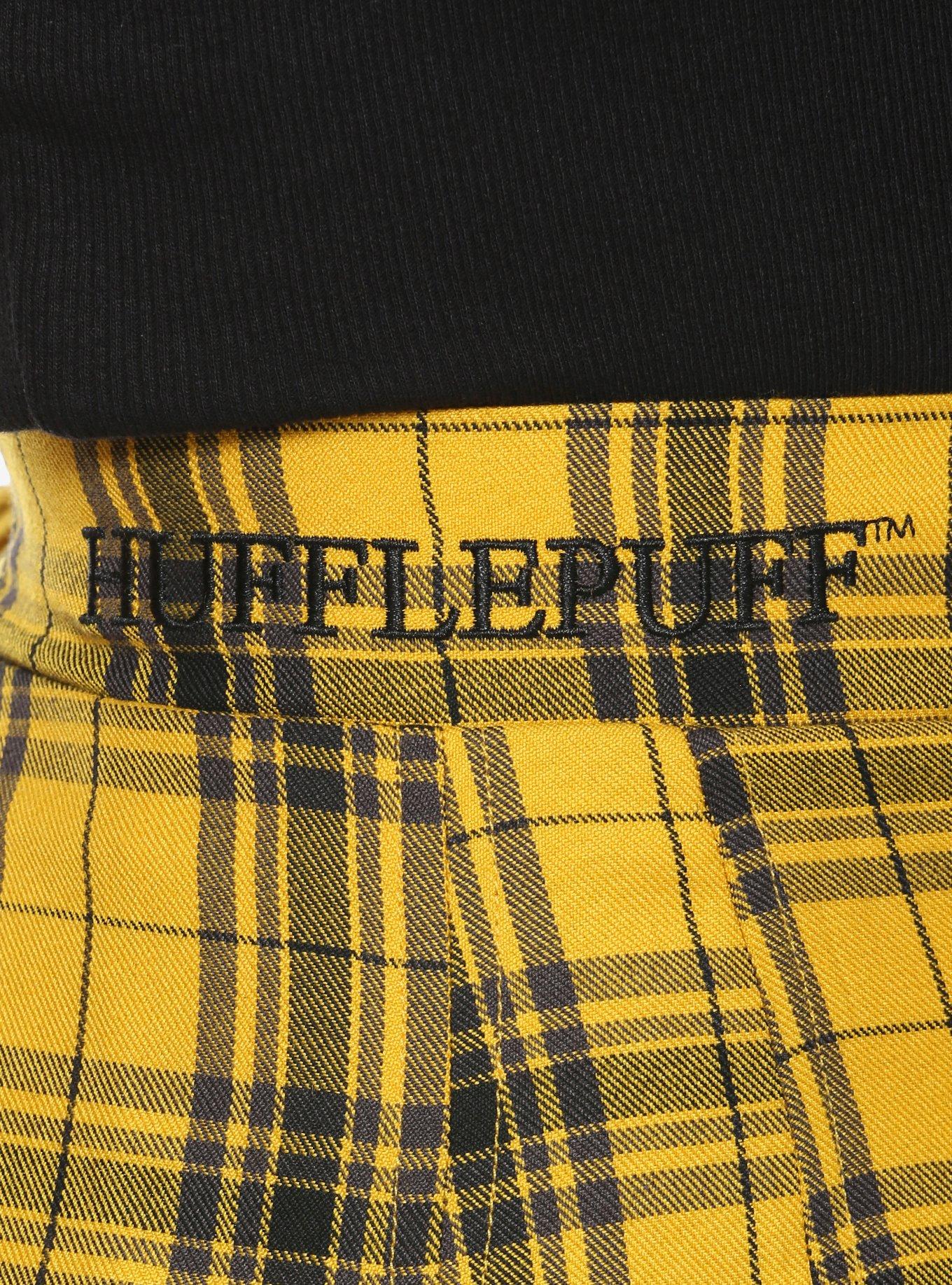 Harry Potter Hufflepuff Pleated Plaid Skirt, , alternate