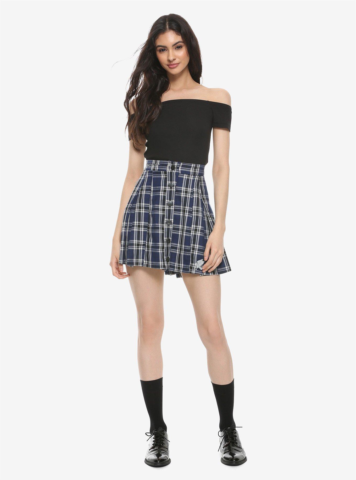 Harry Potter Ravenclaw Pleated Plaid Skirt, , alternate
