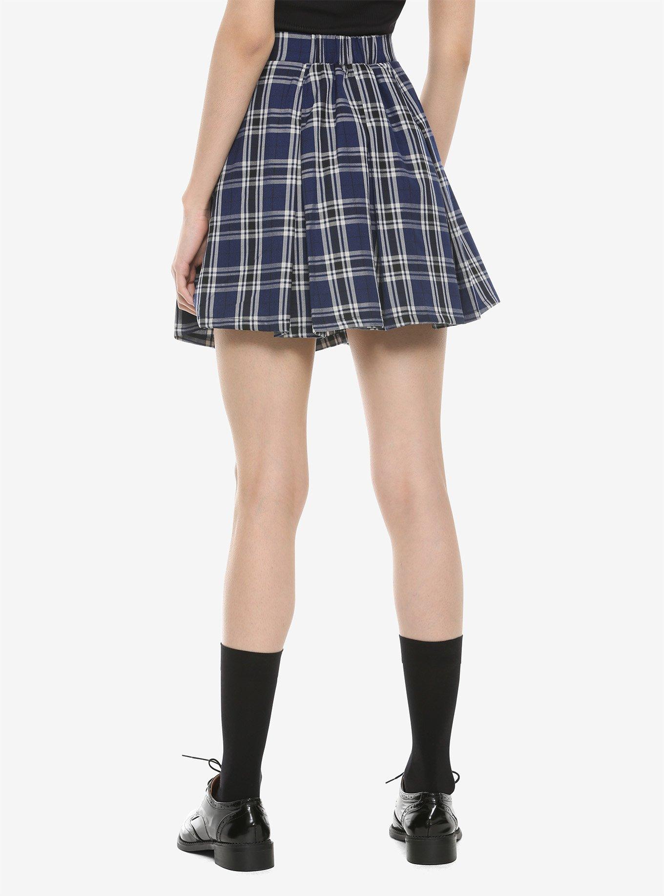 Harry Potter Ravenclaw Pleated Plaid Skirt, , alternate