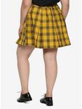Plus Size Harry Potter Hufflepuff Pleated Plaid Skirt Plus Size, , alternate