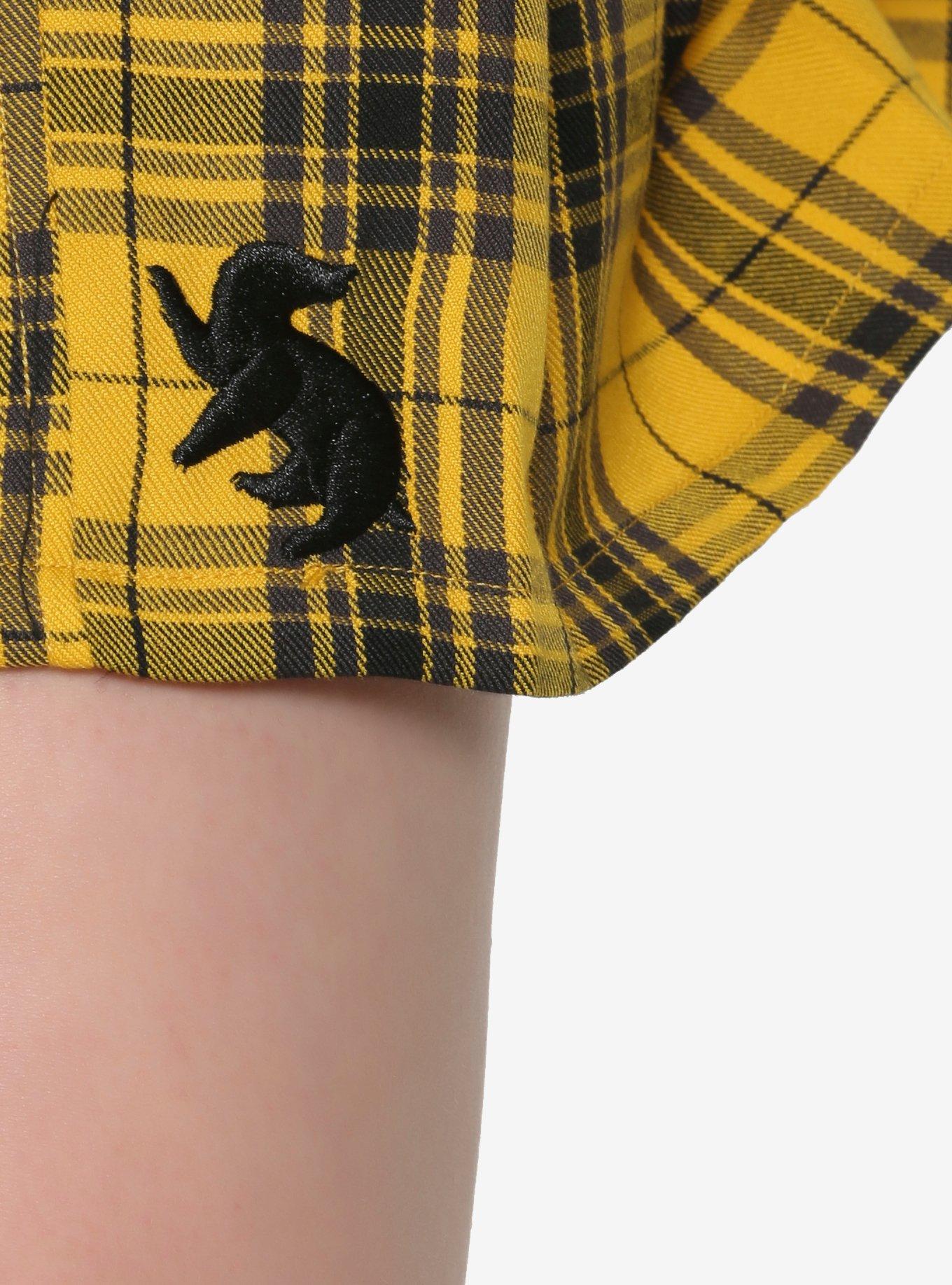 Harry Potter Hufflepuff Pleated Plaid Skirt Plus Size, , alternate