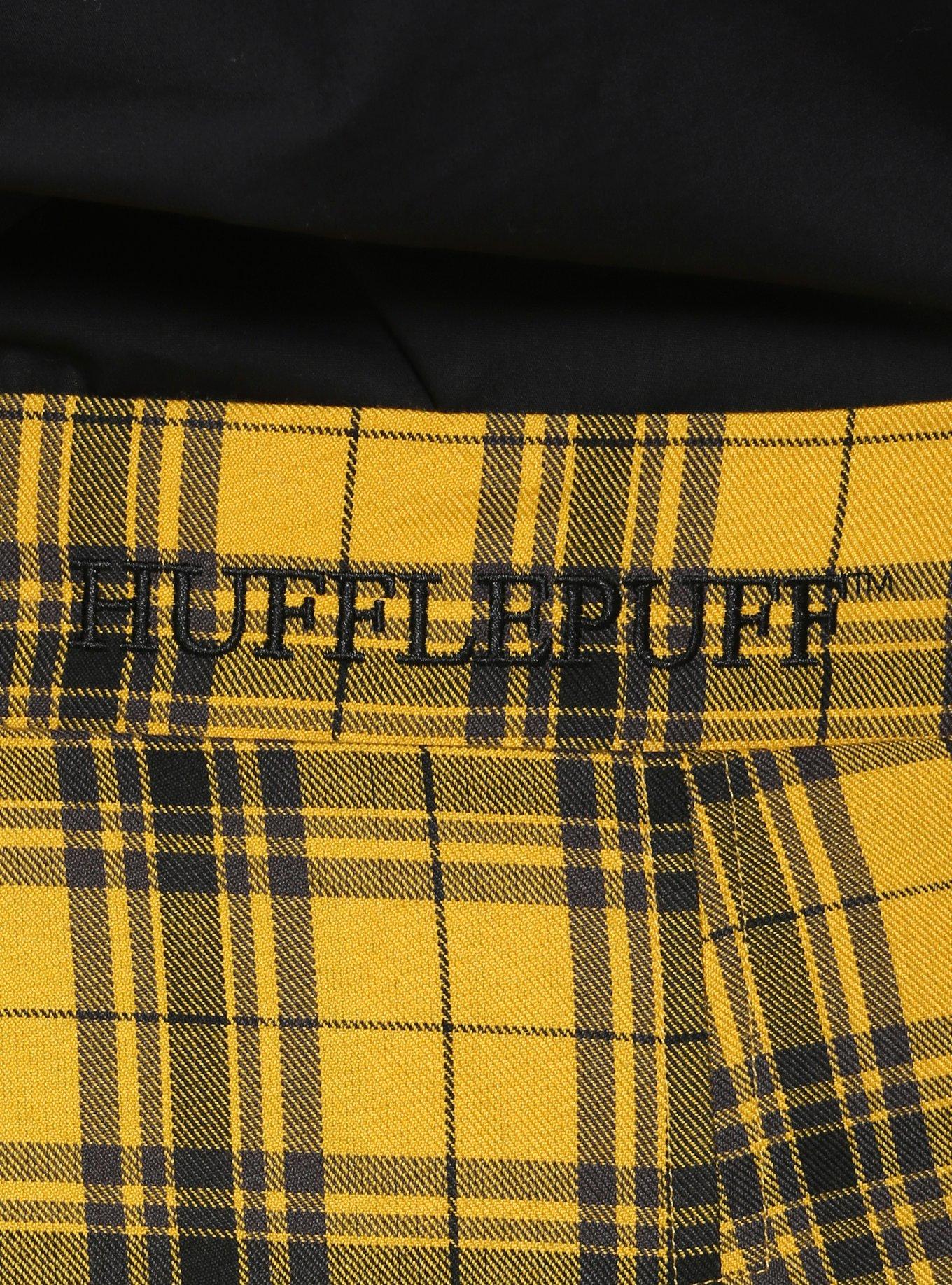 Harry Potter Hufflepuff Pleated Plaid Skirt Plus Size, , alternate