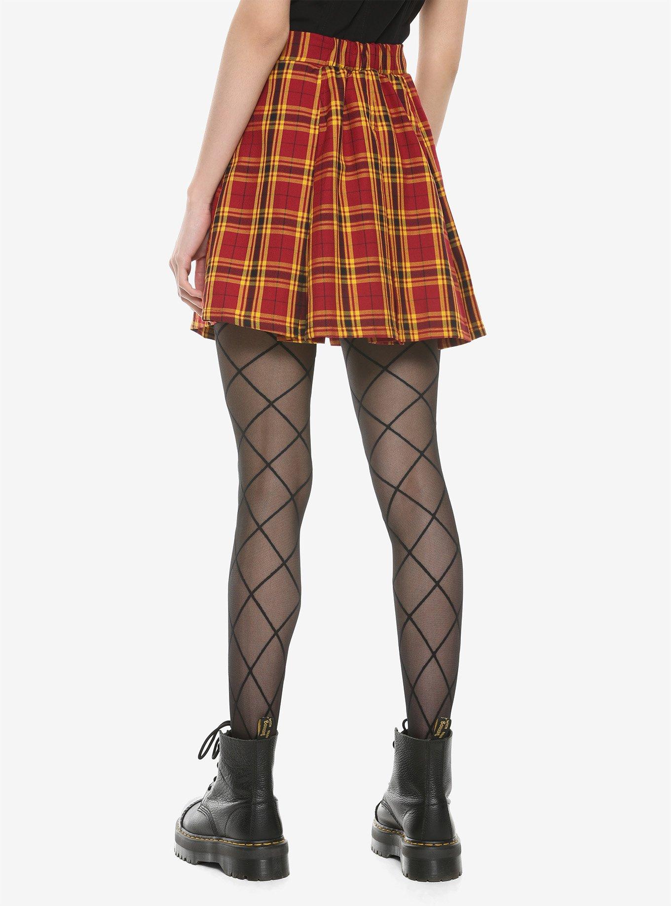 Harry Potter Gryffindor Pleated Plaid Skirt, , alternate