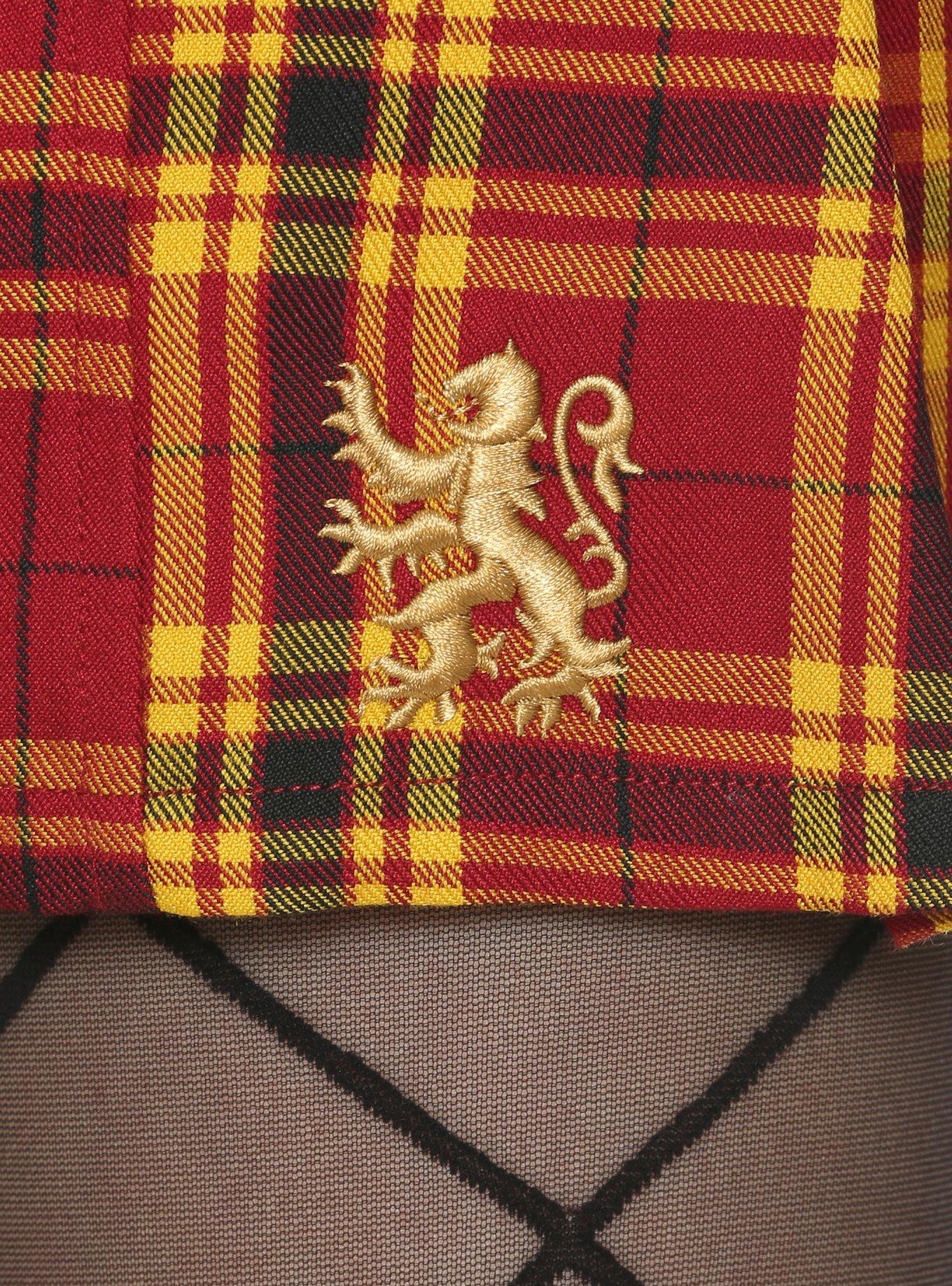 Harry Potter Gryffindor Pleated Plaid Skirt, , alternate