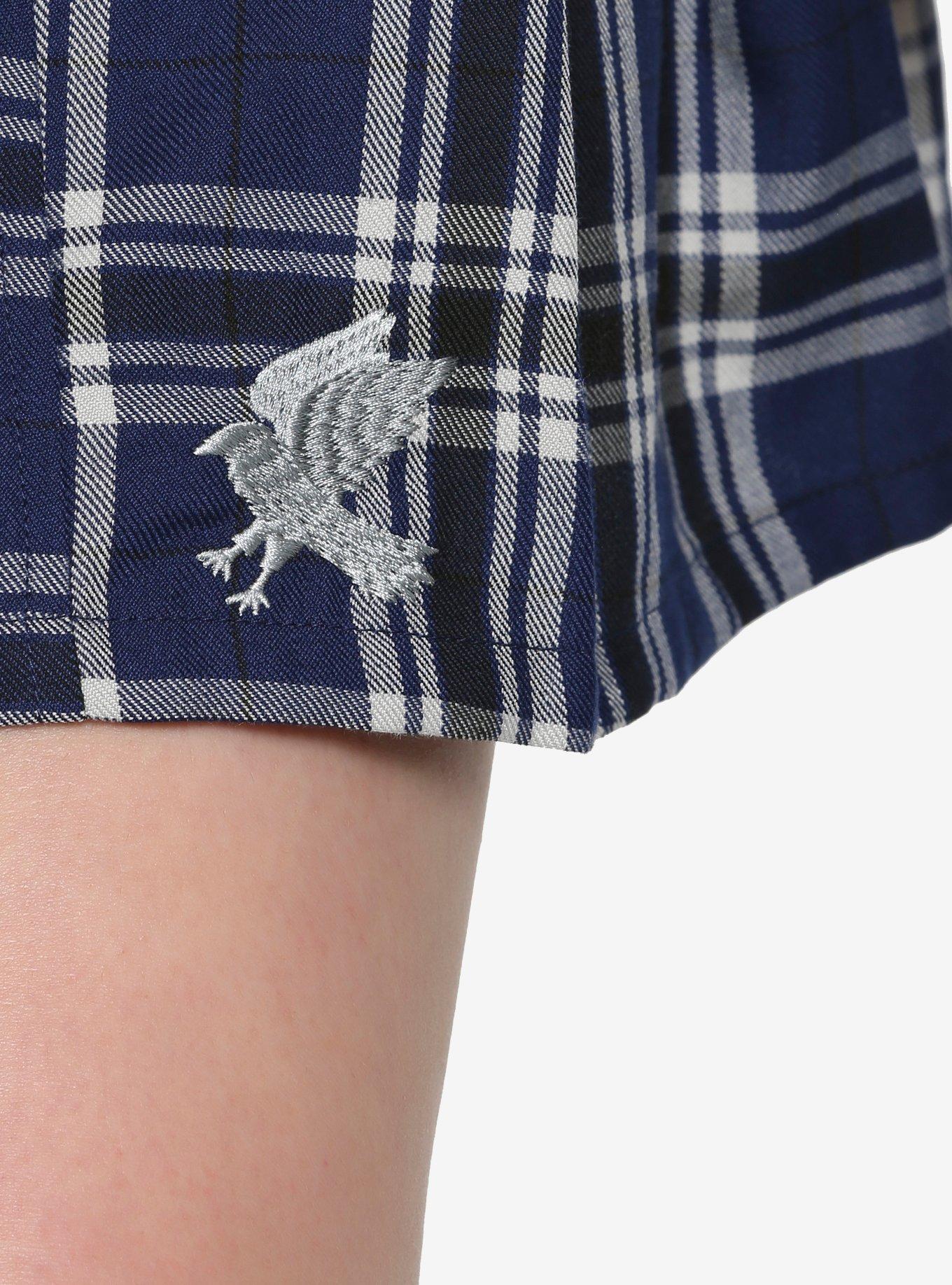 Harry Potter Ravenclaw Pleated Plaid Skirt Plus Size, , alternate