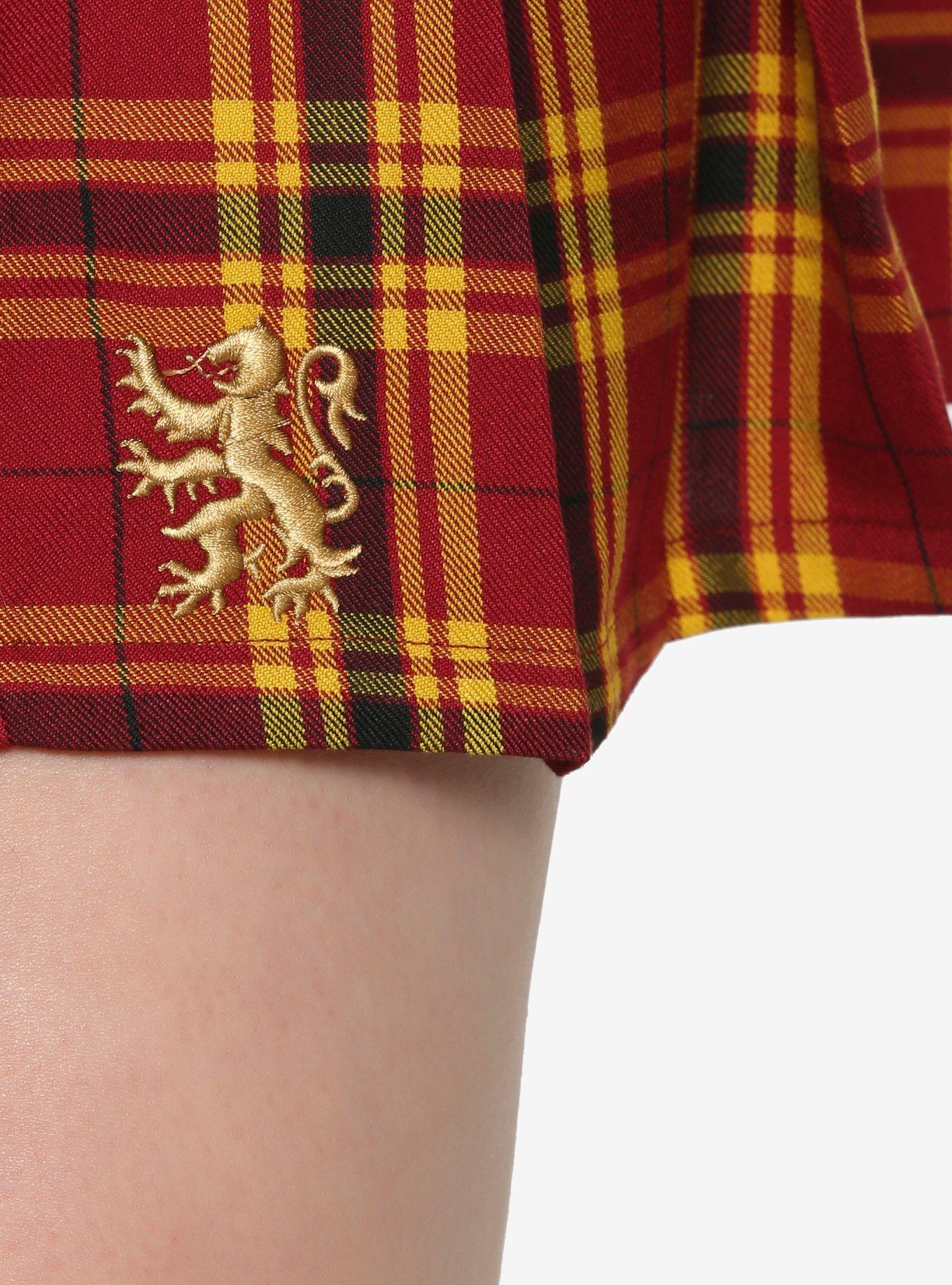Harry Potter Gryffindor Pleated Plaid Skirt Plus Size, , alternate