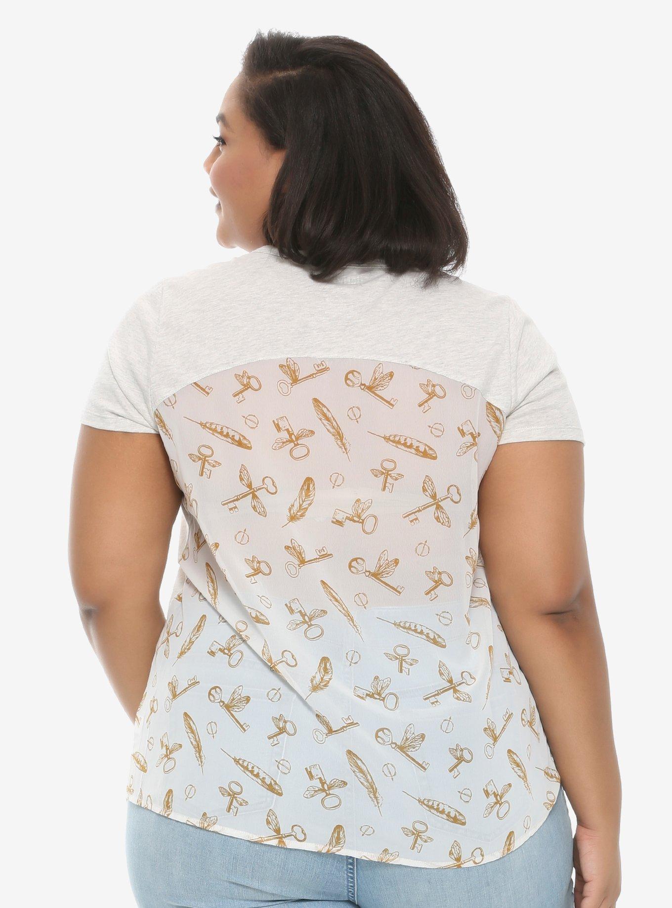 Harry Potter Charms Chiffon Back T-Shirt Plus Size, , alternate