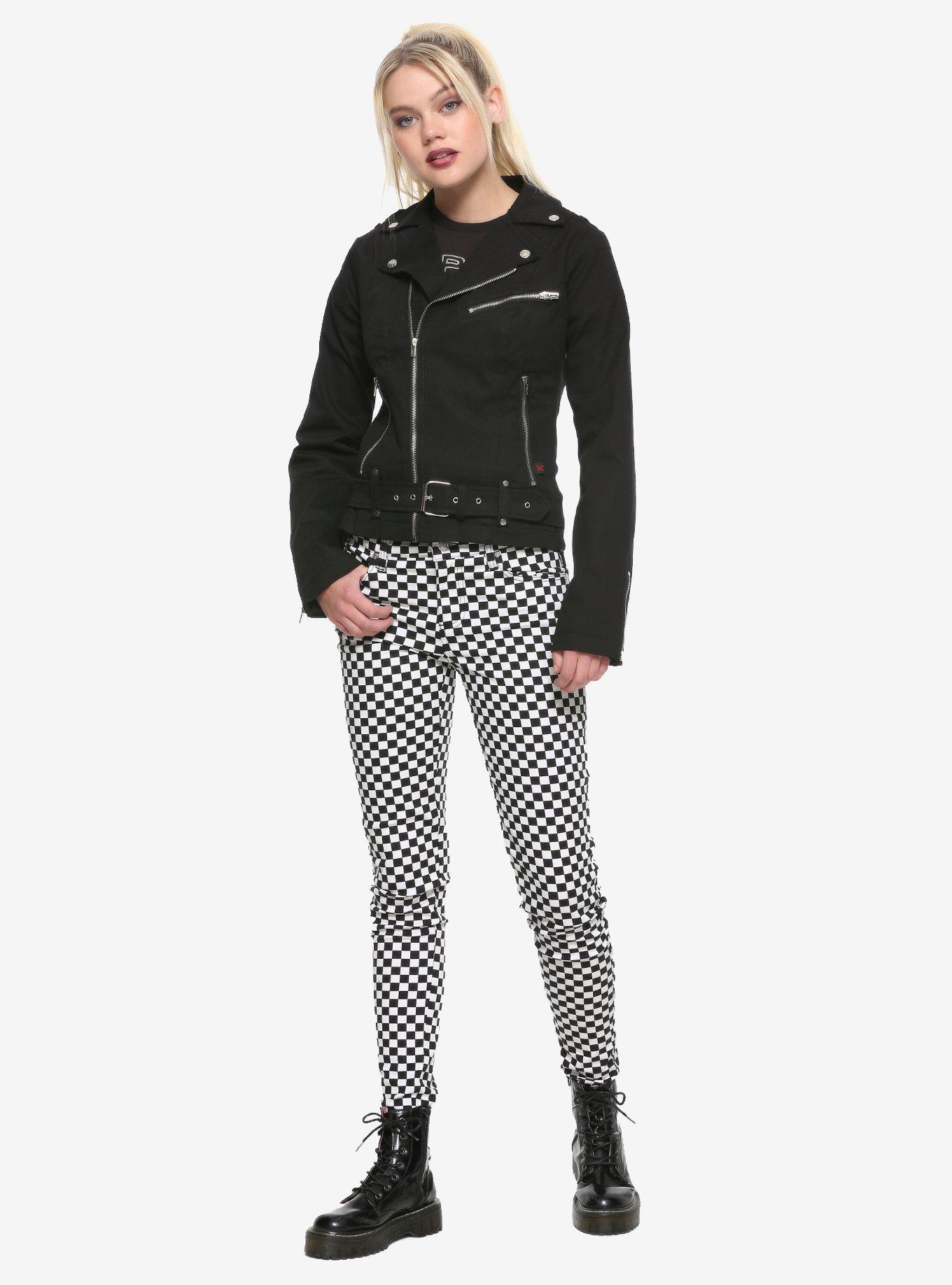 Royal Bones By Tripp Moto Jacket, BLACK, alternate
