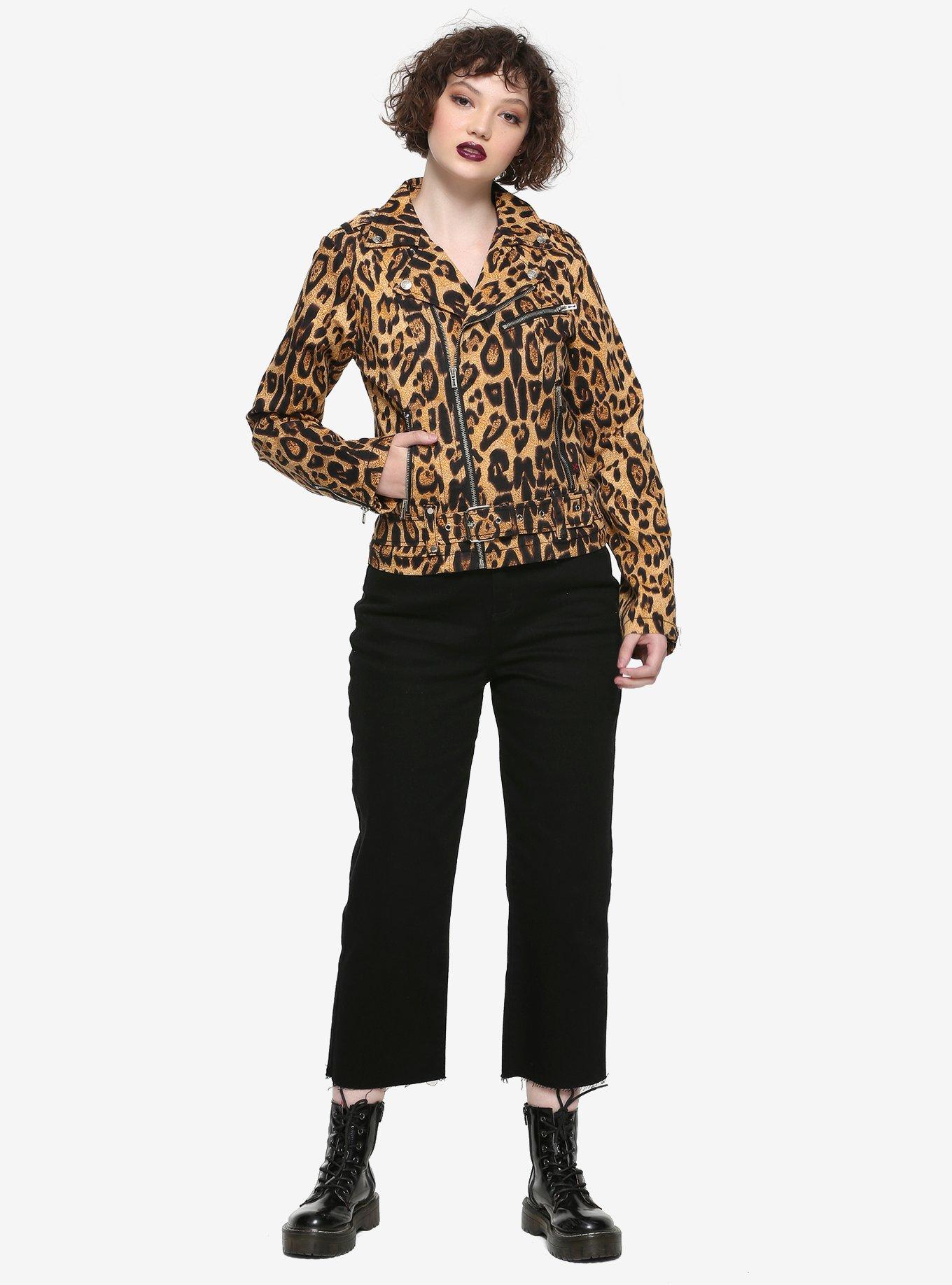 Royal Bones By Tripp Cheetah Motorcycle Jacket, CHEETAH, alternate