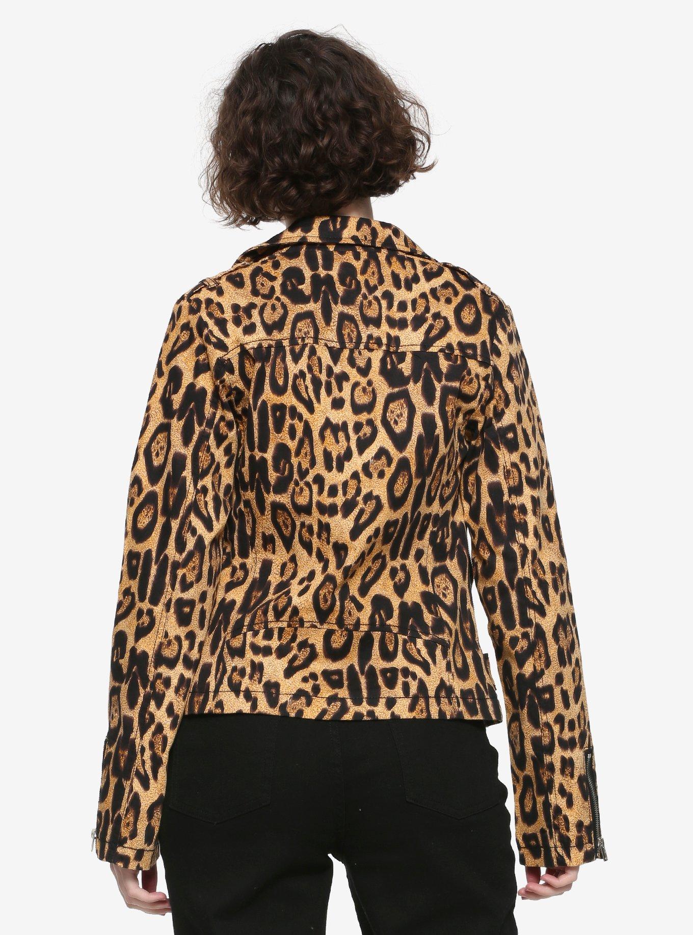Royal Bones By Tripp Cheetah Motorcycle Jacket, CHEETAH, alternate