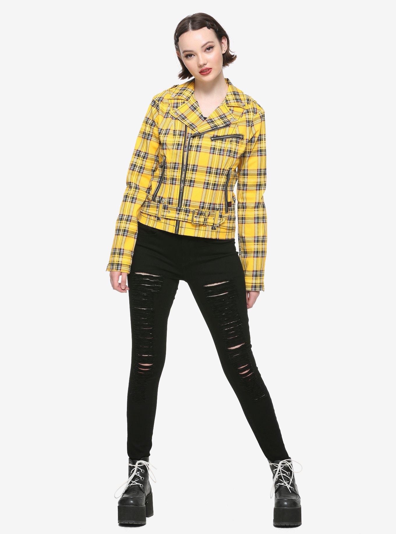 Royal Bones By Tripp Yellow Plaid Girls Jacket, PLAID - YELLOW, alternate