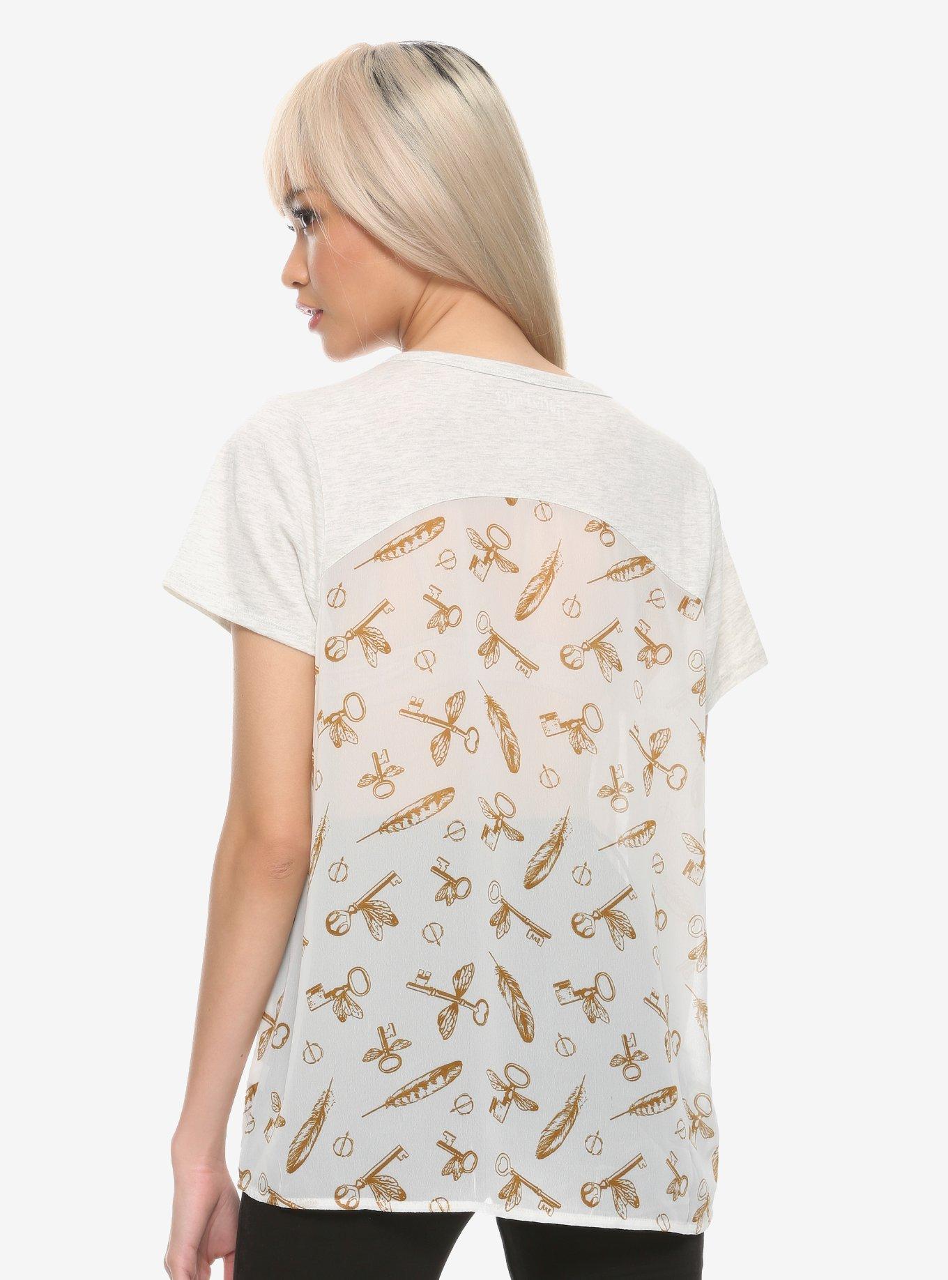 Harry Potter Charms Chiffon Back Girls T-Shirt, MULTI, alternate