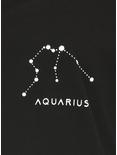 Aquarius Zodiac Girls T-Shirt, BLACK, alternate