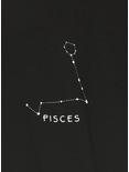 Pisces Zodiac Girls T-Shirt, BLACK, alternate