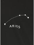 Aries Zodiac Girls T-Shirt, BLACK, alternate