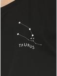 Taurus Zodiac Girls T-Shirt, BLACK, alternate