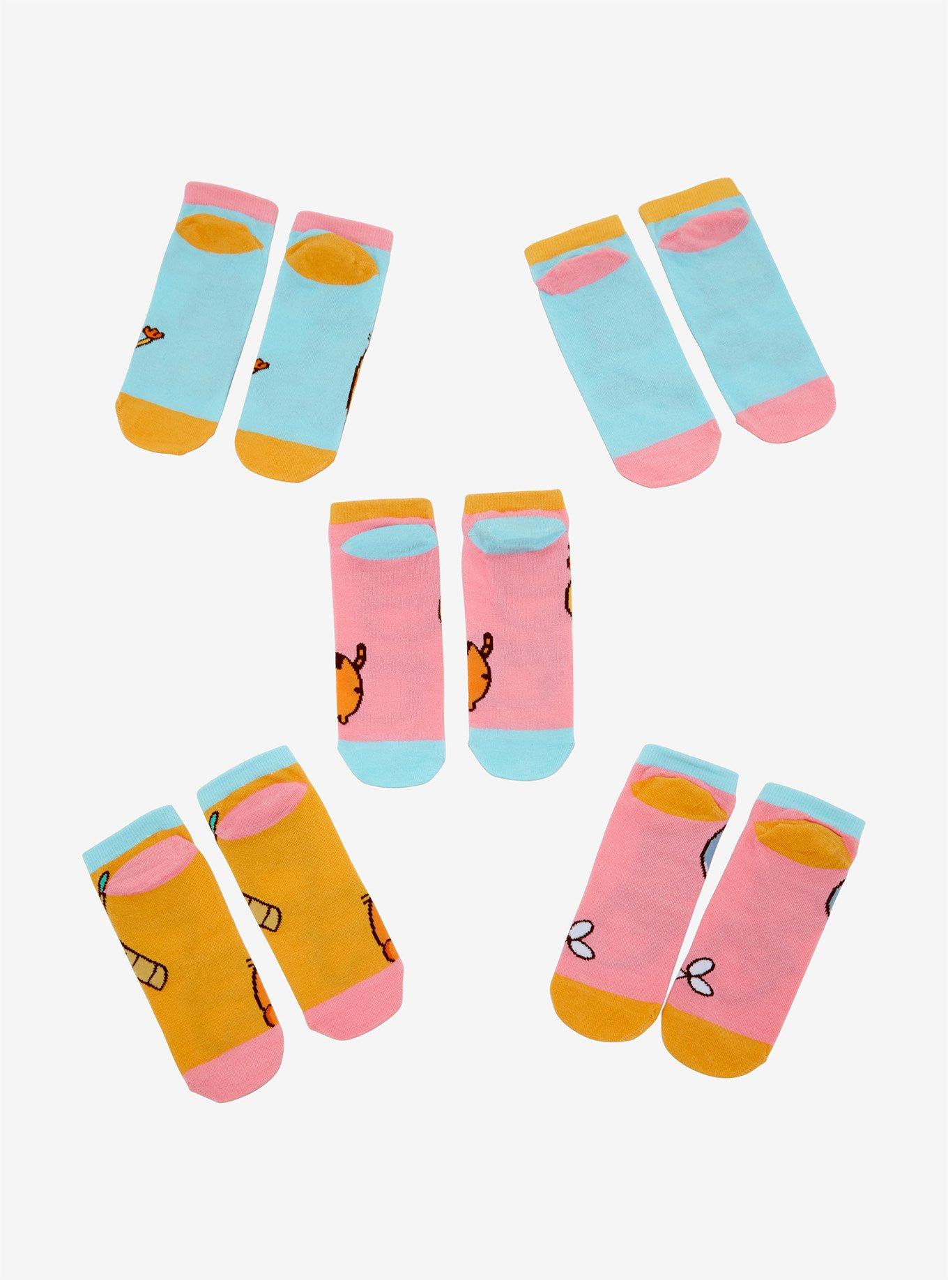 Pusheen Wild Animals No-Show Socks 5 Pair, , alternate