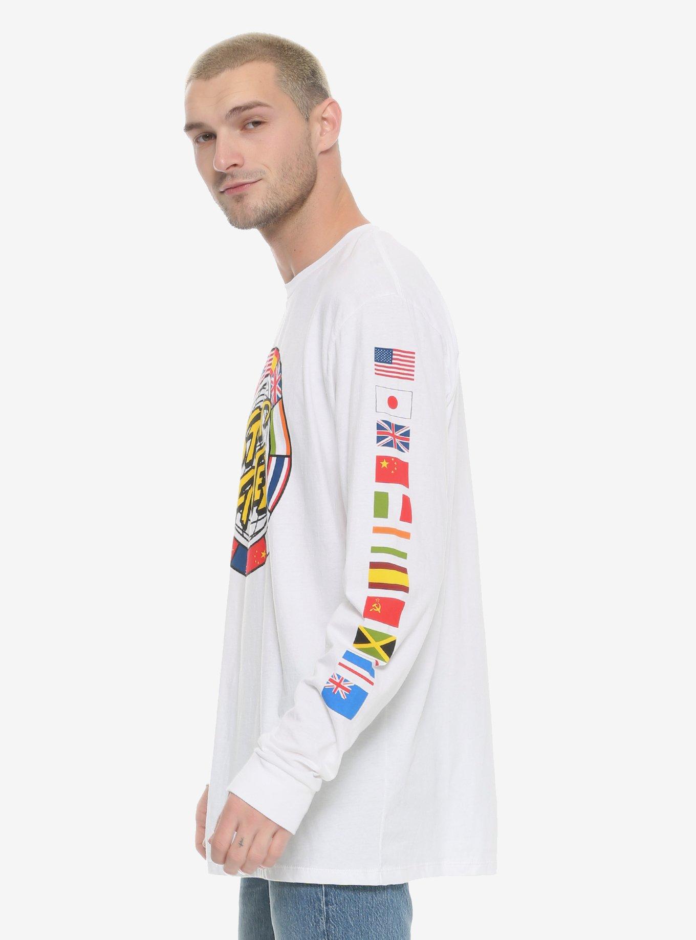Street Fighter Flags Long Sleeve T-Shirt, WHITE, alternate