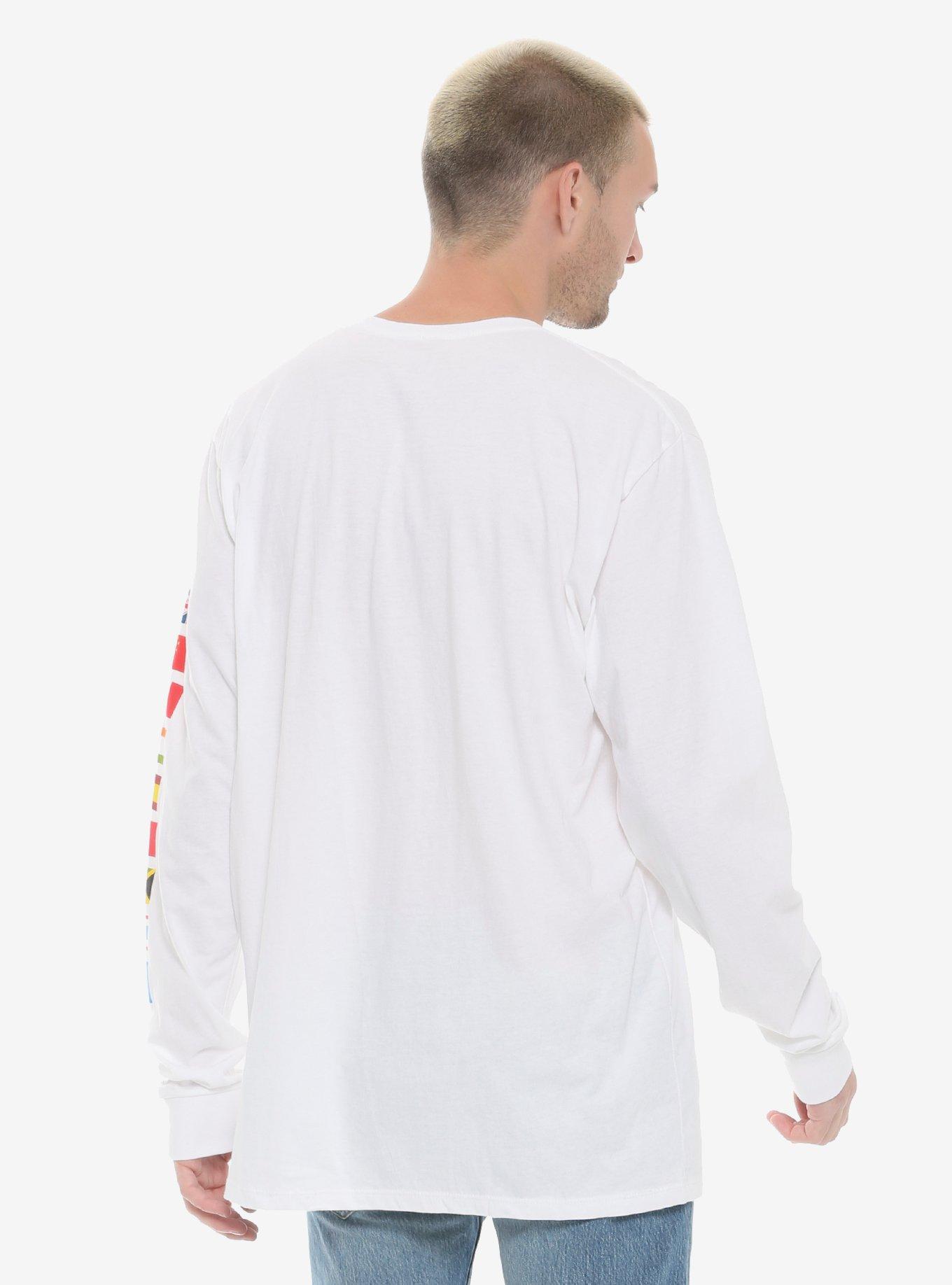 Street Fighter Flags Long Sleeve T-Shirt, WHITE, alternate