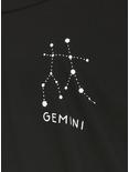 Gemini Zodiac Girls T-Shirt, BLACK, alternate