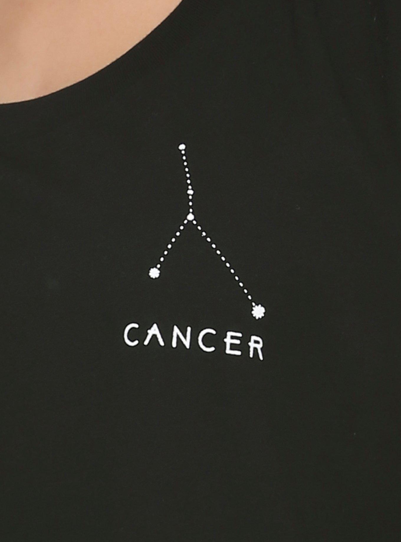 Cancer Zodiac Girls T-Shirt, BLACK, alternate