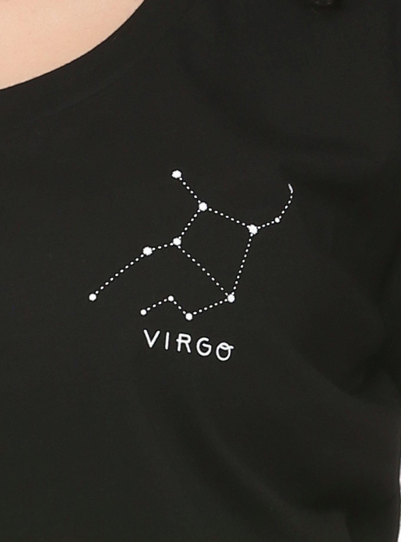 Virgo Zodiac Girls T-Shirt, BLACK, alternate