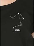 Libra Zodiac Girls T-Shirt, BLACK, alternate