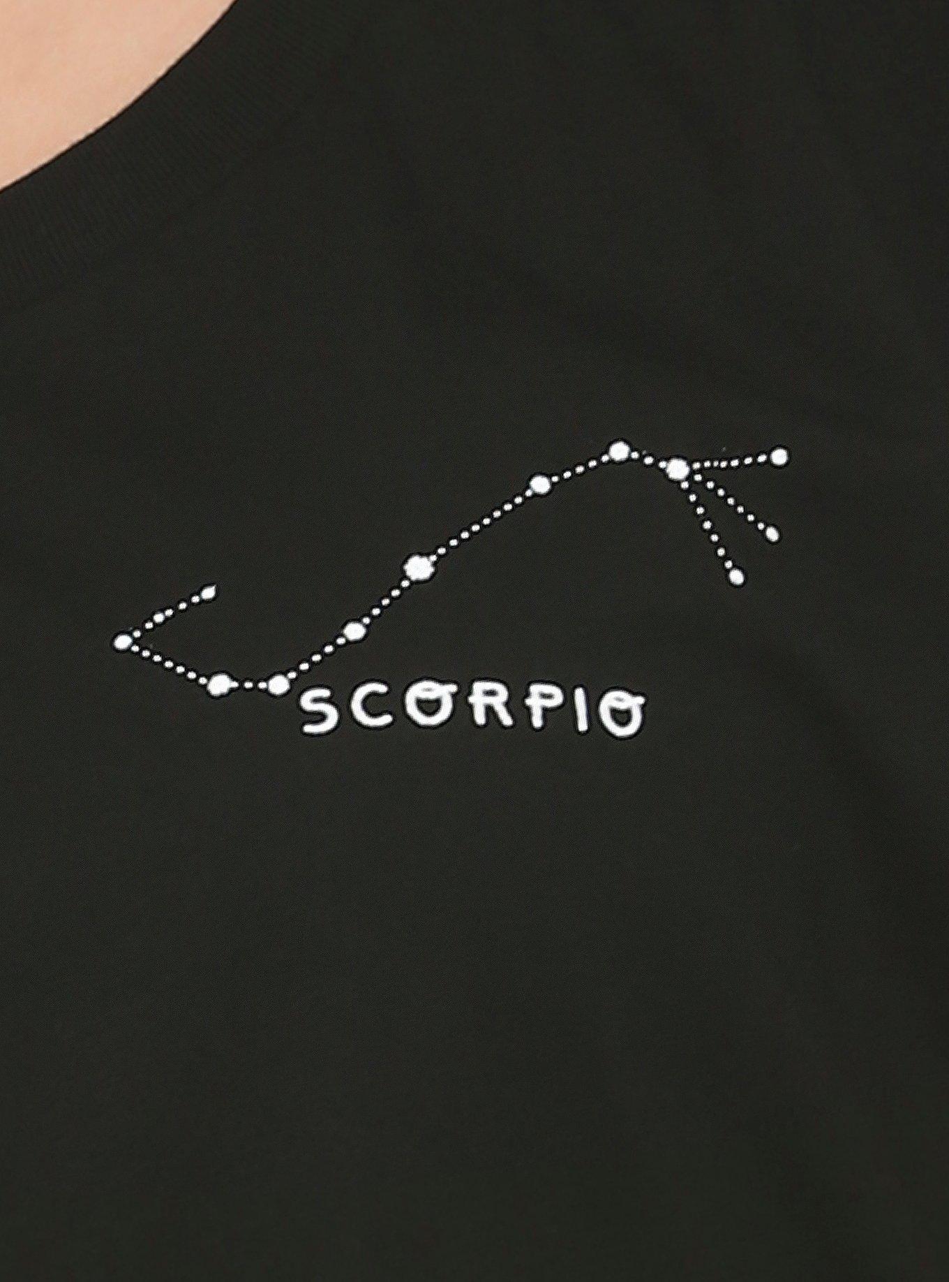 Scorpio Zodiac Girls T-Shirt, BLACK, alternate
