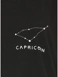Capricorn Zodiac Girls T-Shirt, BLACK, alternate