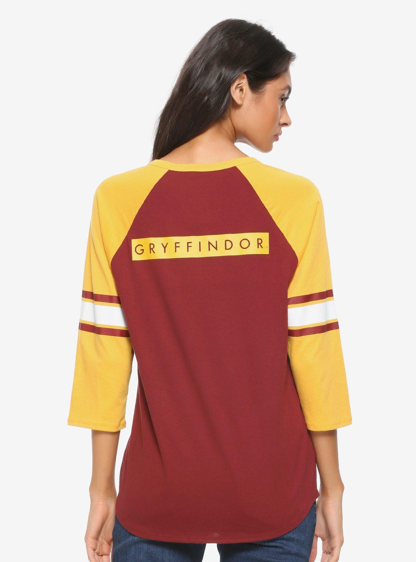 Harry Potter Gryffindor Girls Athletic Raglan, YELLOW, alternate