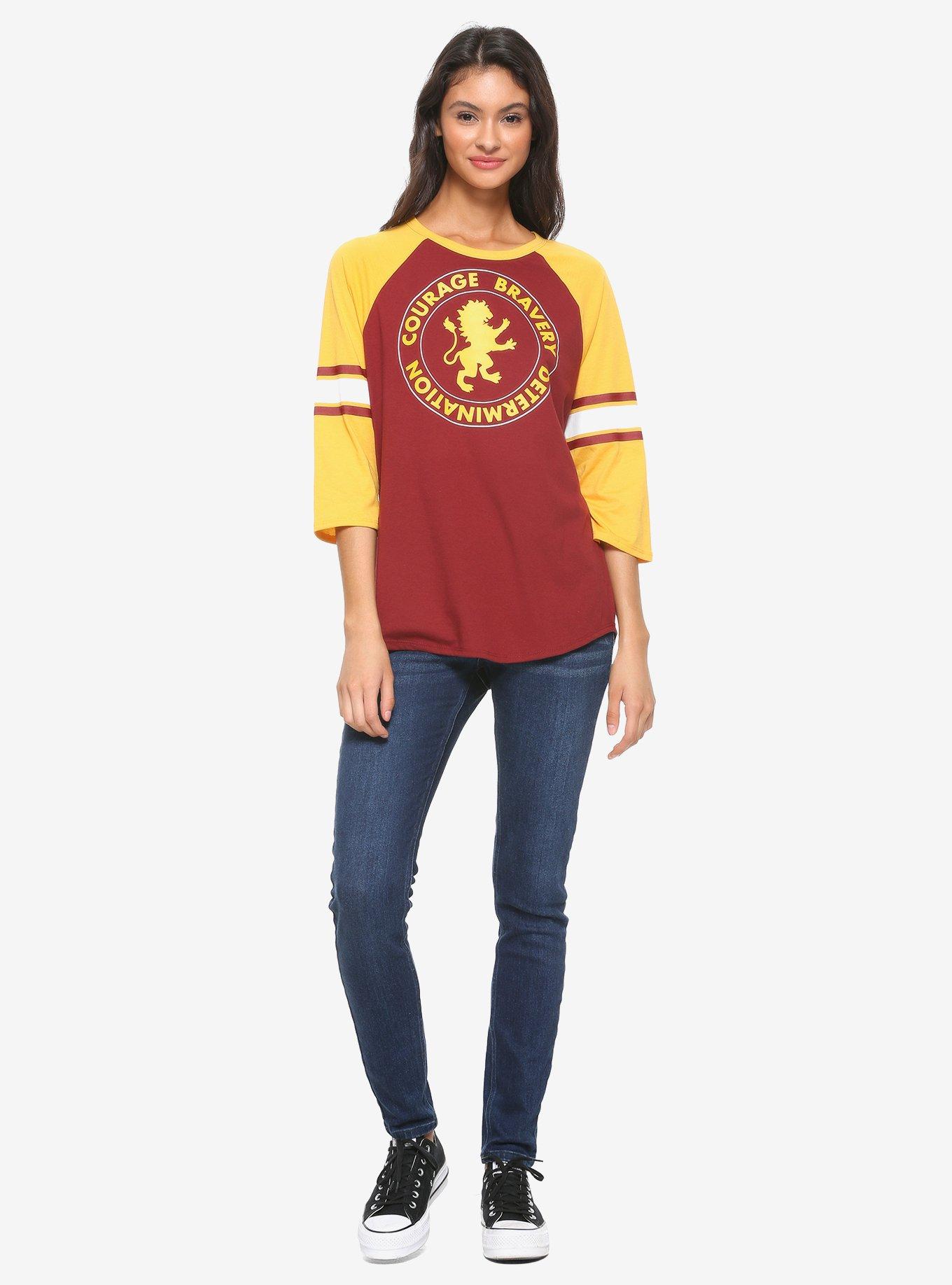 Harry Potter Gryffindor Girls Athletic Raglan, YELLOW, alternate