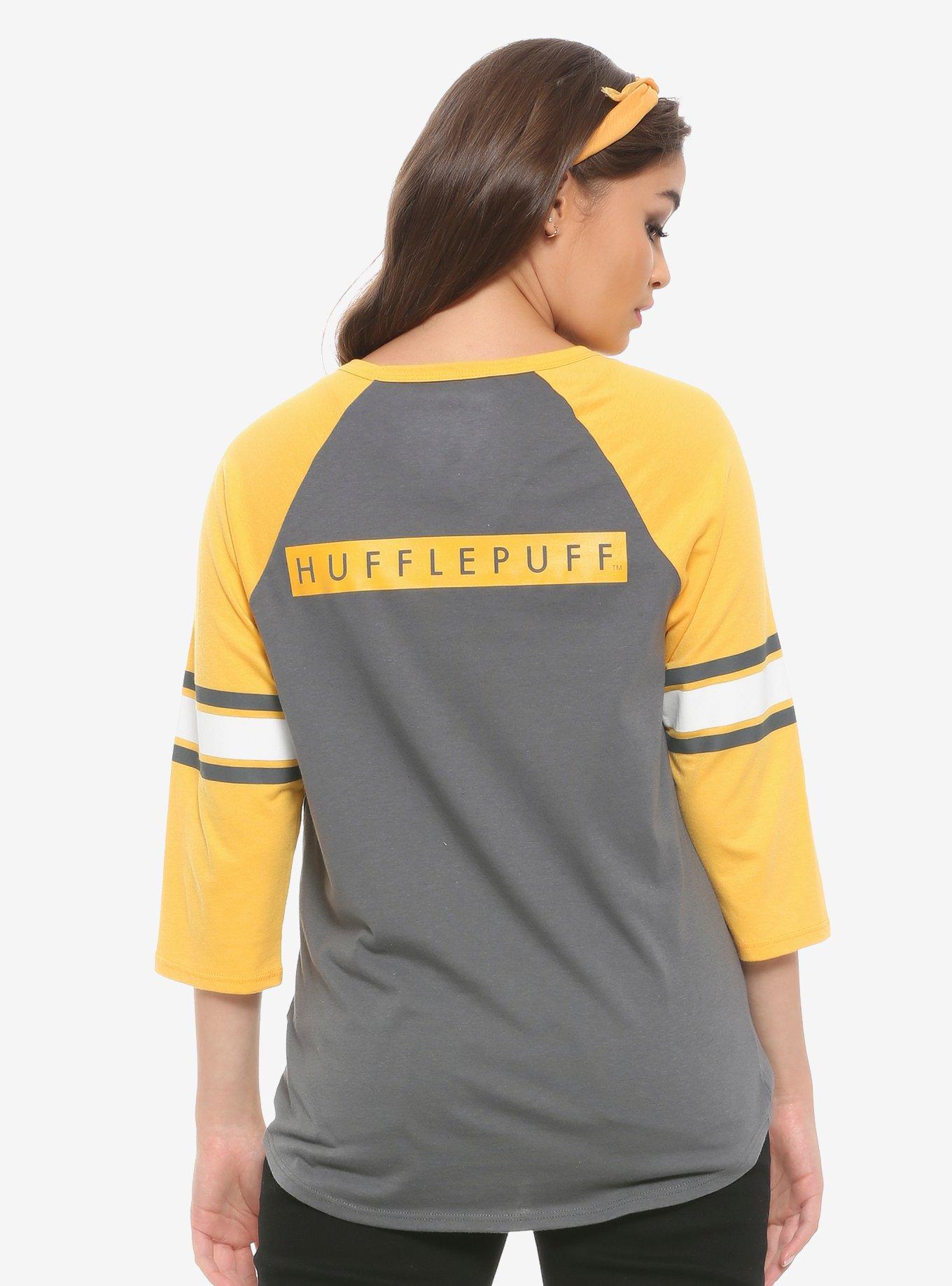 Harry Potter Hufflepuff Girls Athletic Raglan, YELLOW, alternate