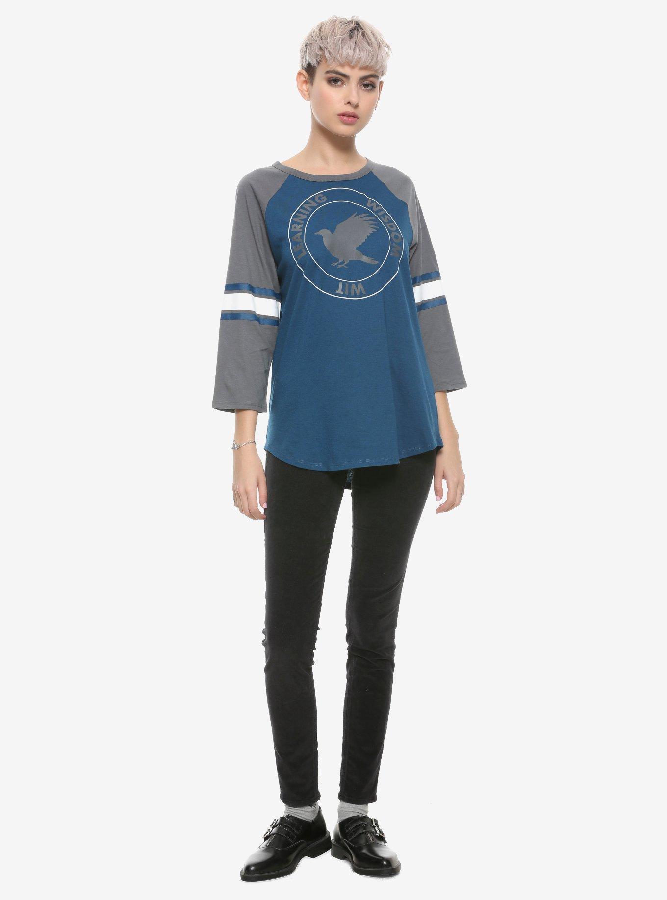 Harry Potter Ravenclaw Girls Athletic Raglan, GREY, alternate