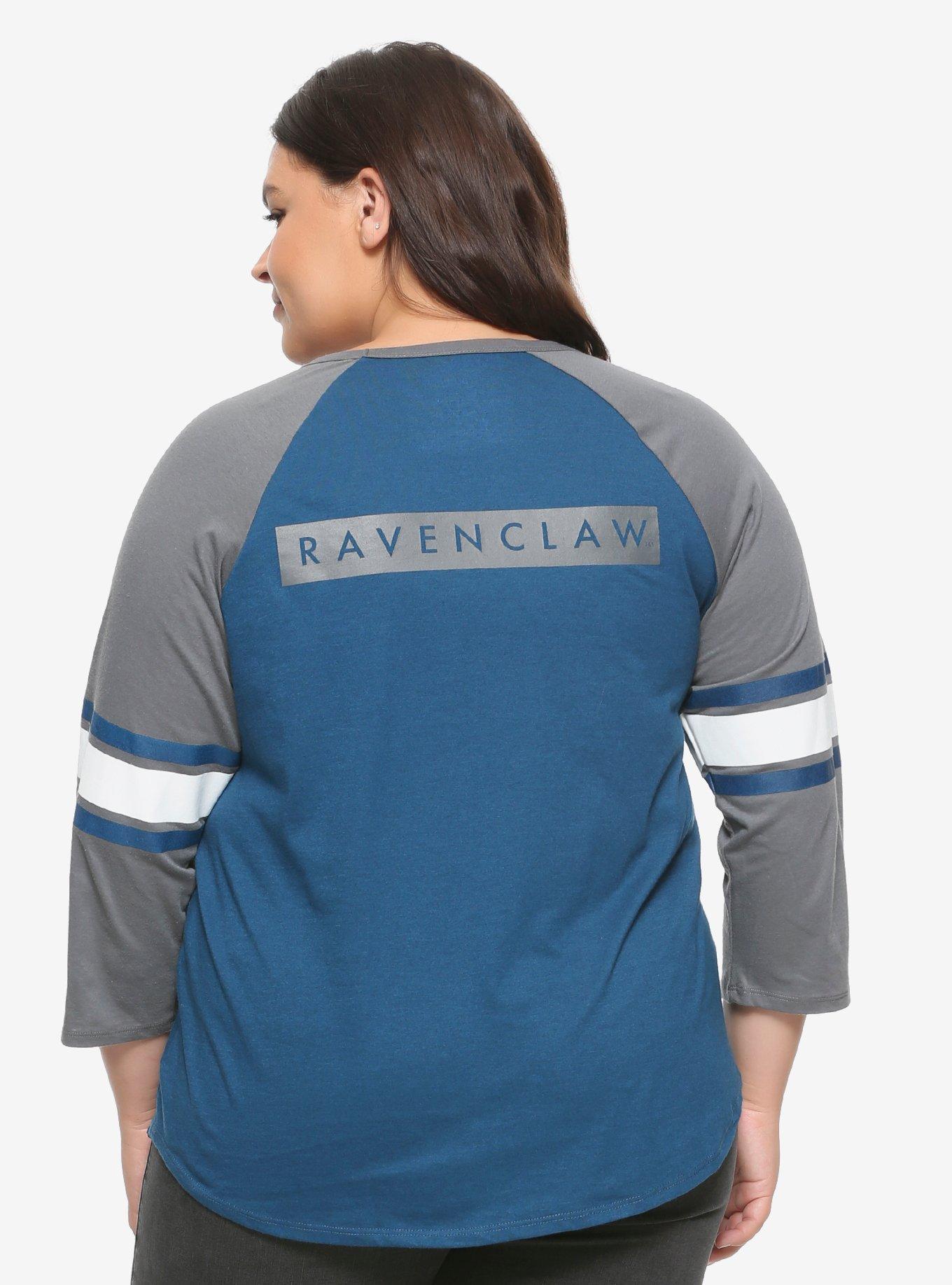Harry Potter Ravenclaw Girls Athletic Raglan Plus Size, GREY, alternate