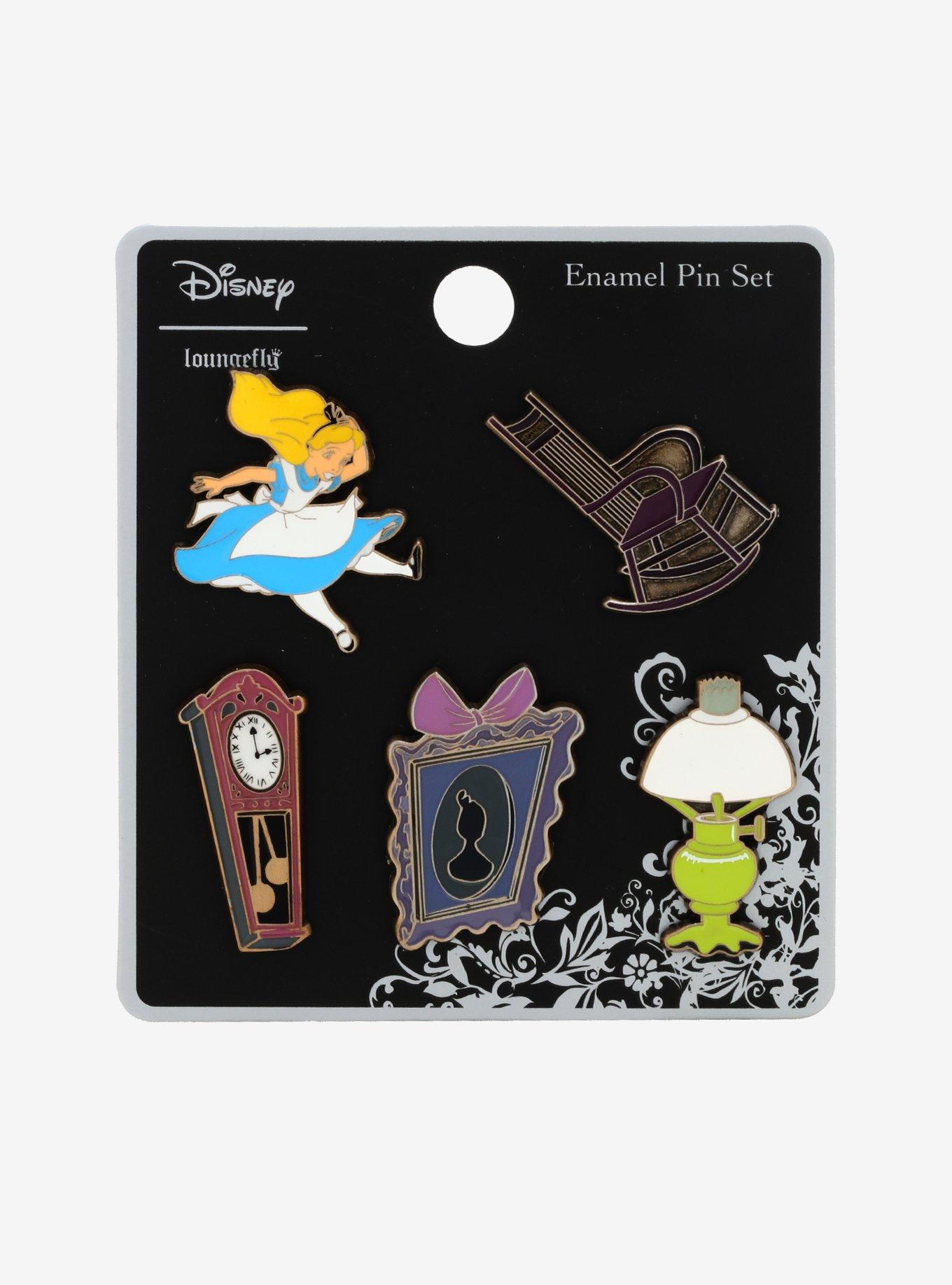 Loungefly Disney Alice In Wonderland Falling Alice Enamel Pin Set, , alternate