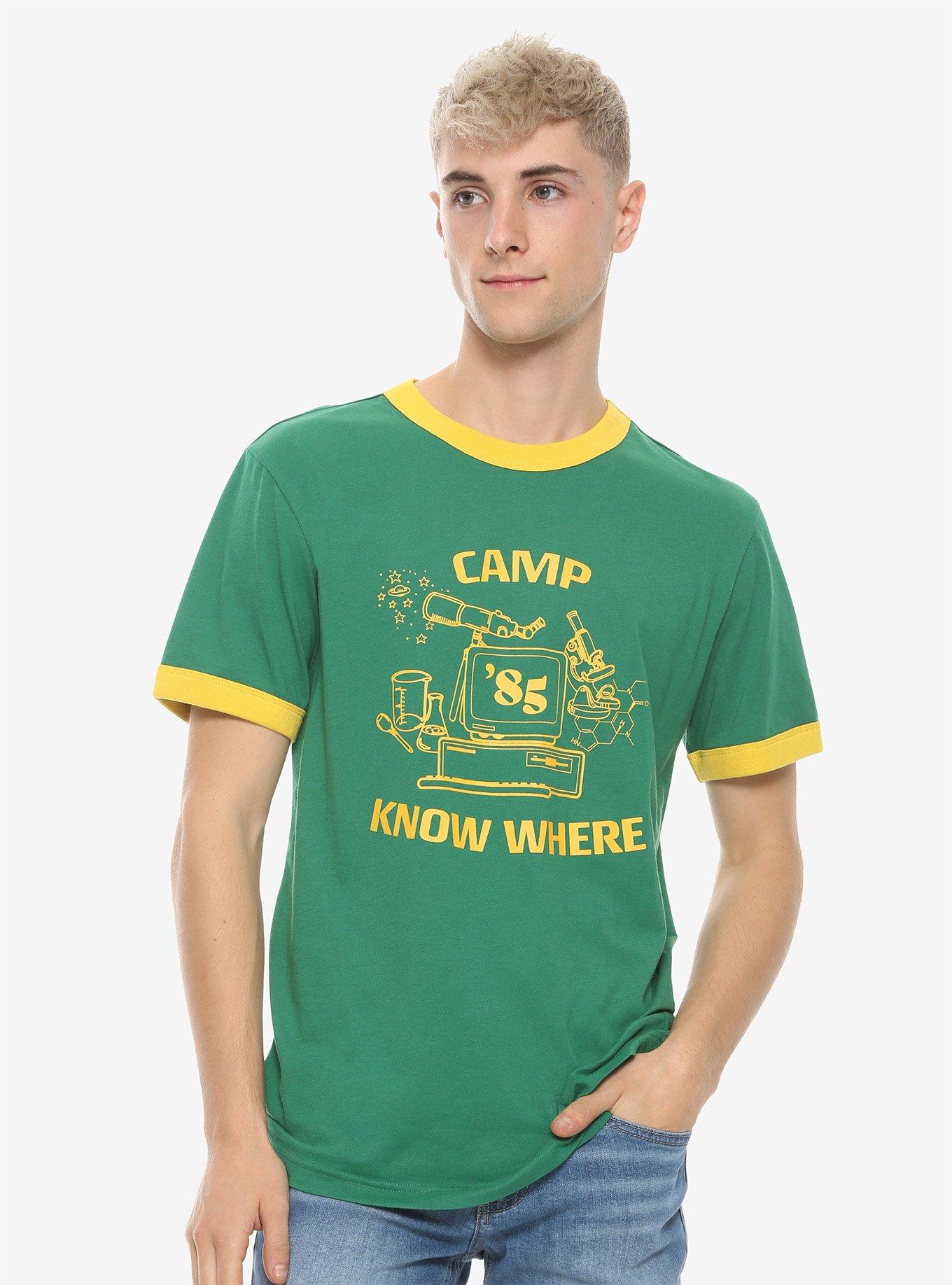 Stranger Things Camp Know Where Ringer T-Shirt, GOLD, alternate