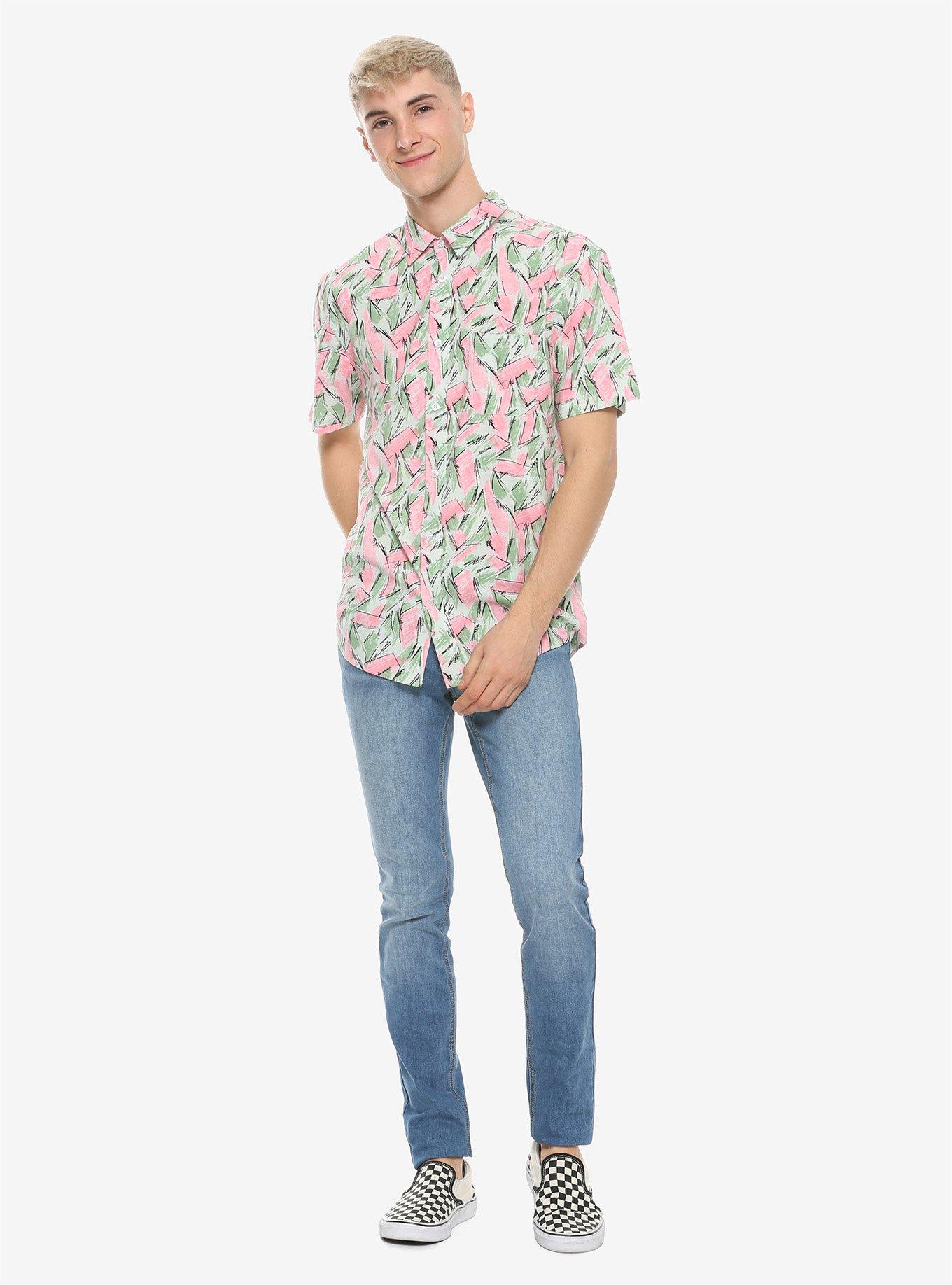 Stranger Things Hopper Woven Button-Up, MULTI, alternate