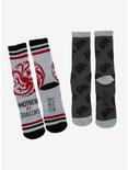 Game of Thrones Stark and Mother of Dragons Crew Socks 2 Pair, , alternate