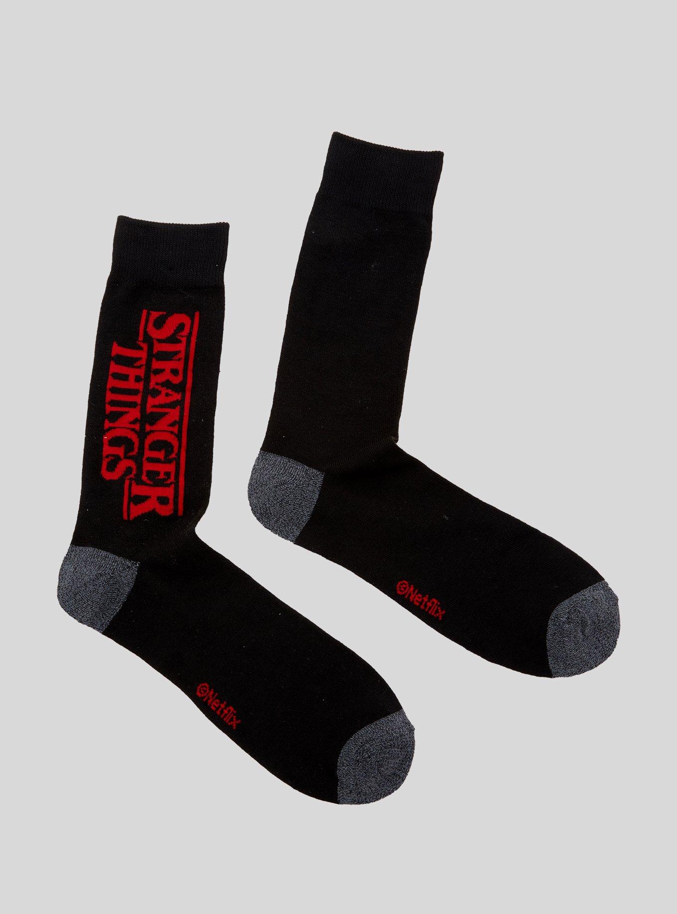 Stranger Things Logo Crew Socks, , alternate