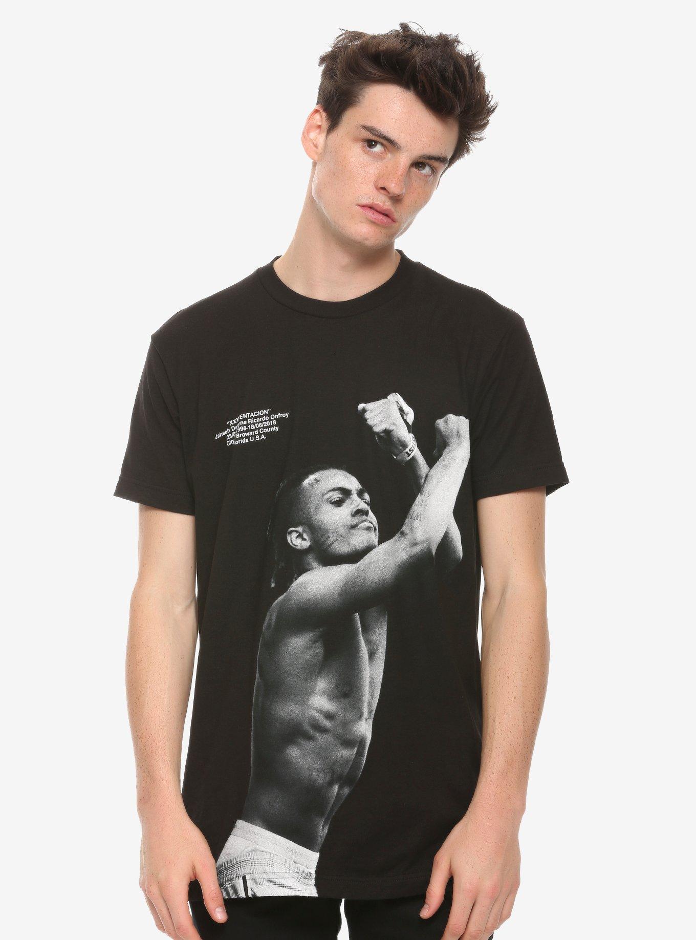 XXXTentacion Black & White Photo T-Shirt, BLACK, alternate