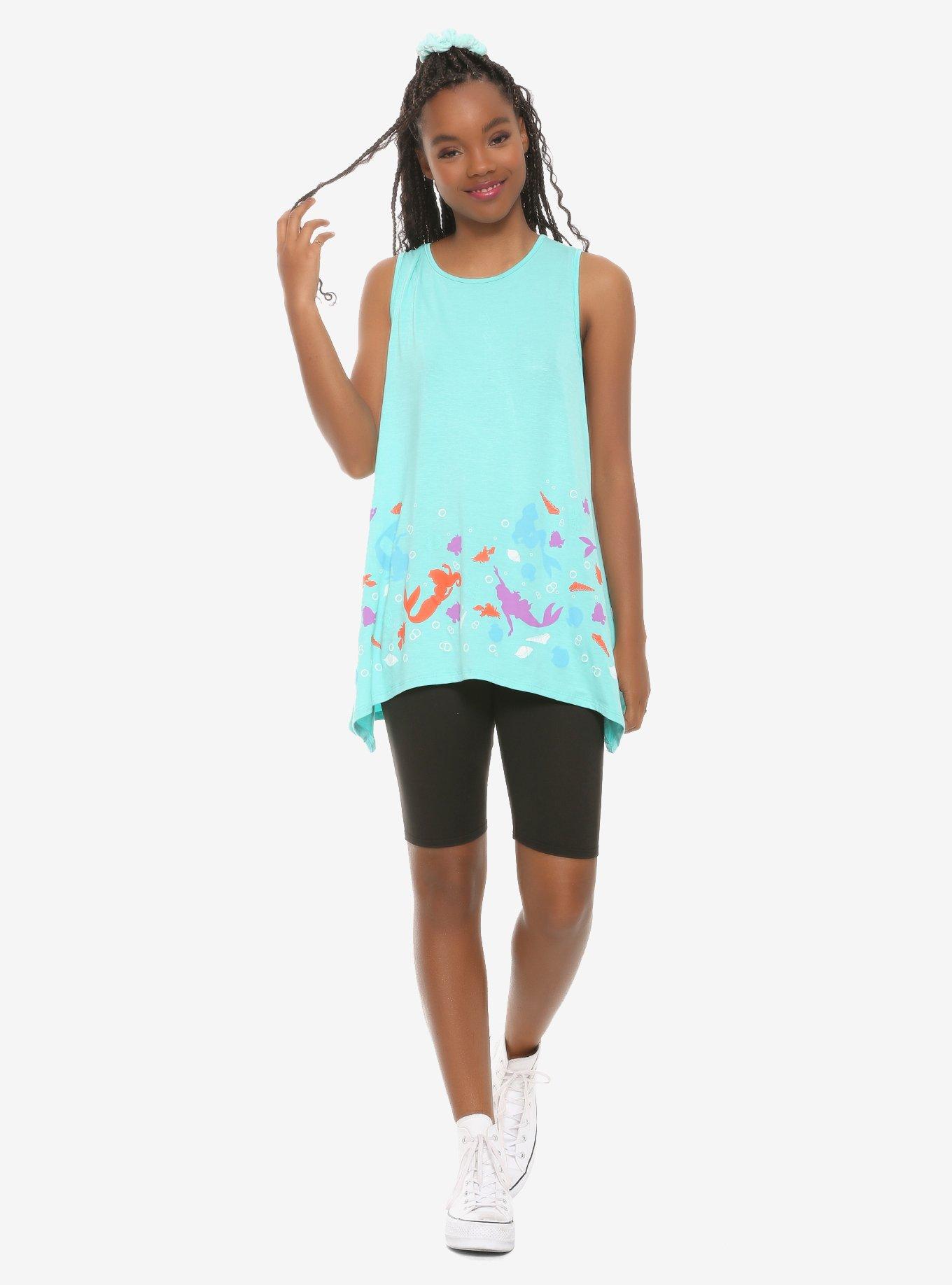 Disney The Little Mermaid Silhouette Shark Bite Tank Top, , alternate