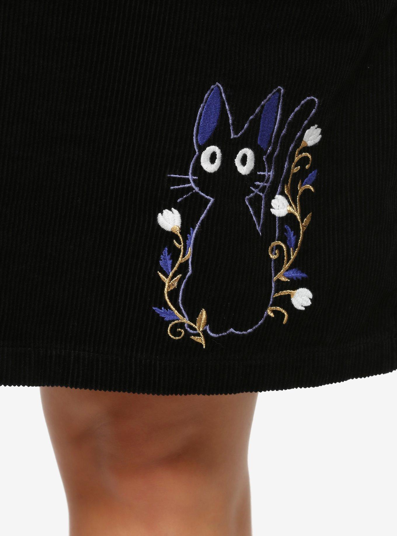 Studio Ghibli Kiki's Delivery Service Corduroy Skirtall Plus Size, BLACK, alternate