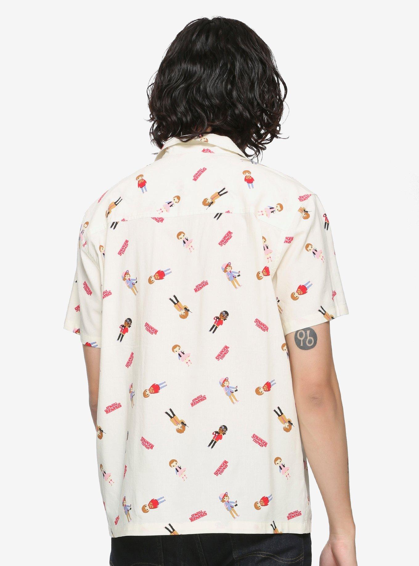 Stranger Things Kids Logo Woven Button-Up, , alternate