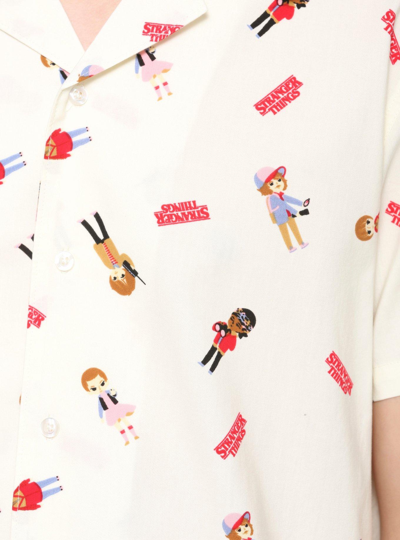 Stranger Things Kids Logo Woven Button-Up, , alternate